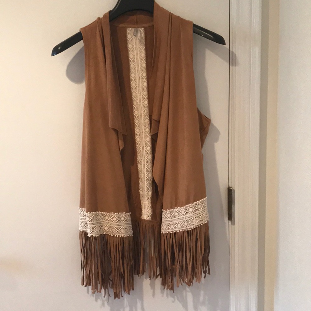 Vanity Boho Faux Suede Vest- Worn Once
